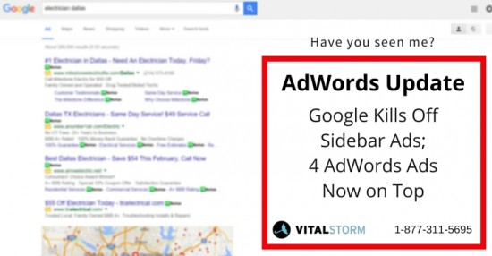 google adwords update - no sidebar PPC ads - February 2016