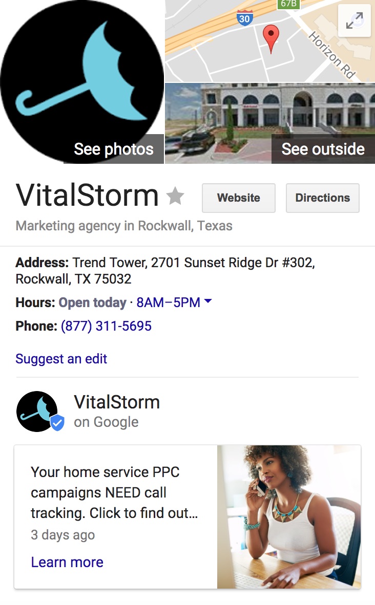 Google Post Example - VitalStorm